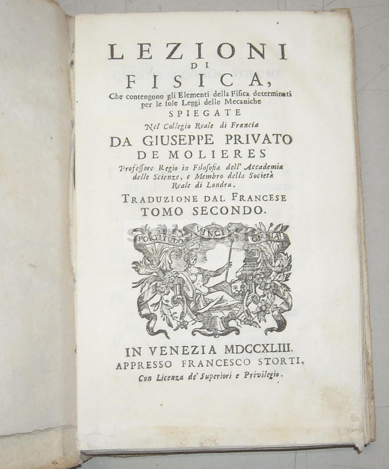 Fisica, Chimica, Aria, Acqua, Olio, Fuoco, Luce, Calore, Sale, Bella Antica Edizione, 1743 immagine 5