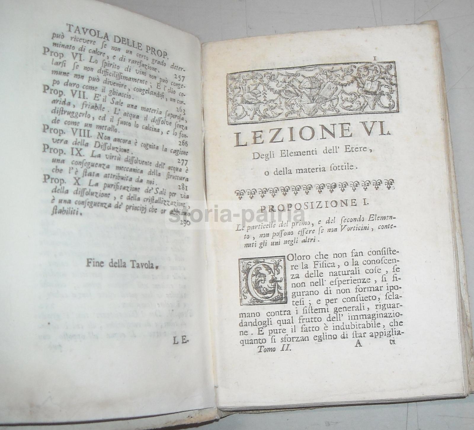Fisica, Chimica, Aria, Acqua, Olio, Fuoco, Luce, Calore, Sale, Bella Antica Edizione, 1743 immagine 8