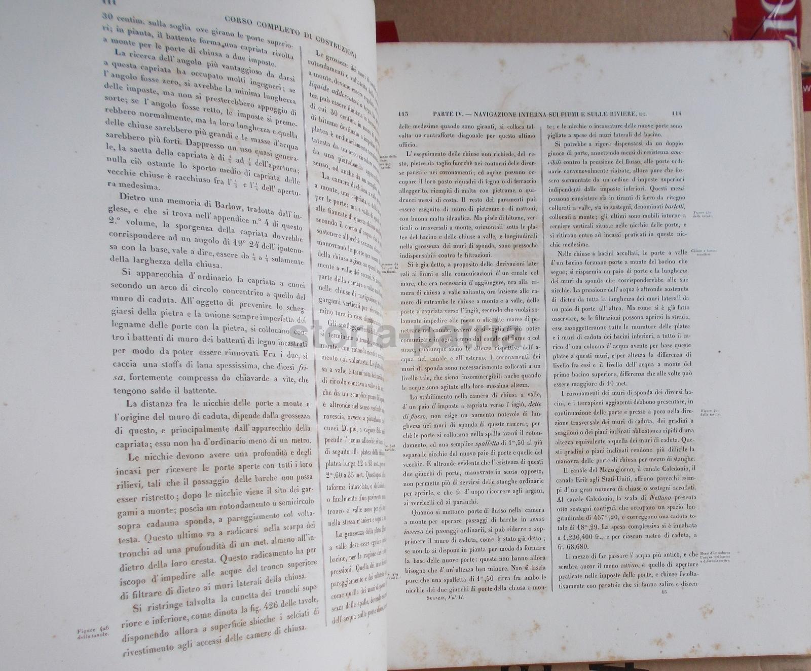 Ingegneria, Costruzioni, Reibell, Sganzin, Navigazione, Porti, Acque, Fiumi, Darsene, 800 immagine 2