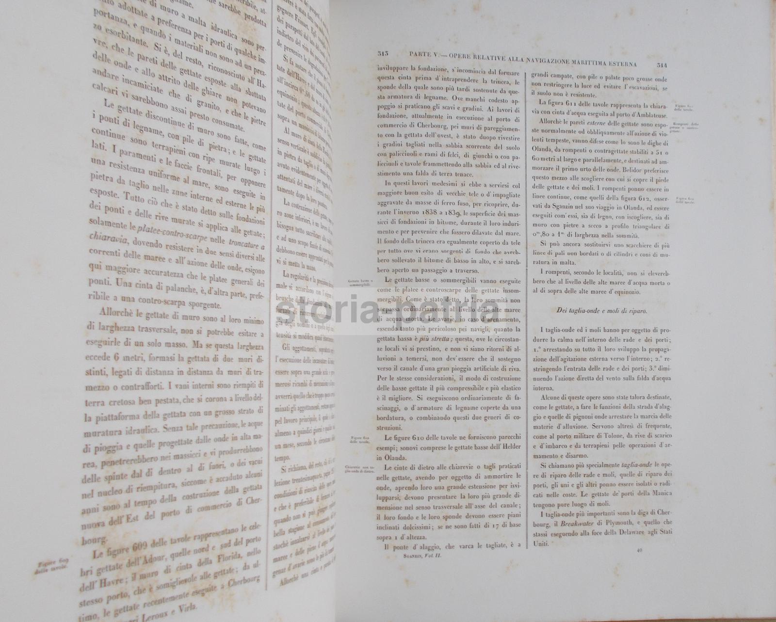 Ingegneria, Costruzioni, Reibell, Sganzin, Navigazione, Porti, Acque, Fiumi, Darsene, 800 immagine 6