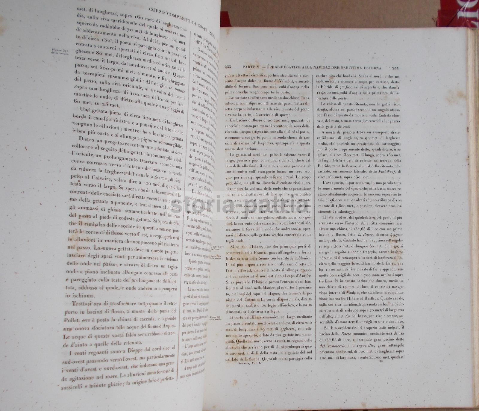 Ingegneria, Costruzioni, Reibell, Sganzin, Navigazione, Porti, Acque, Fiumi, Darsene, 800 immagine 9