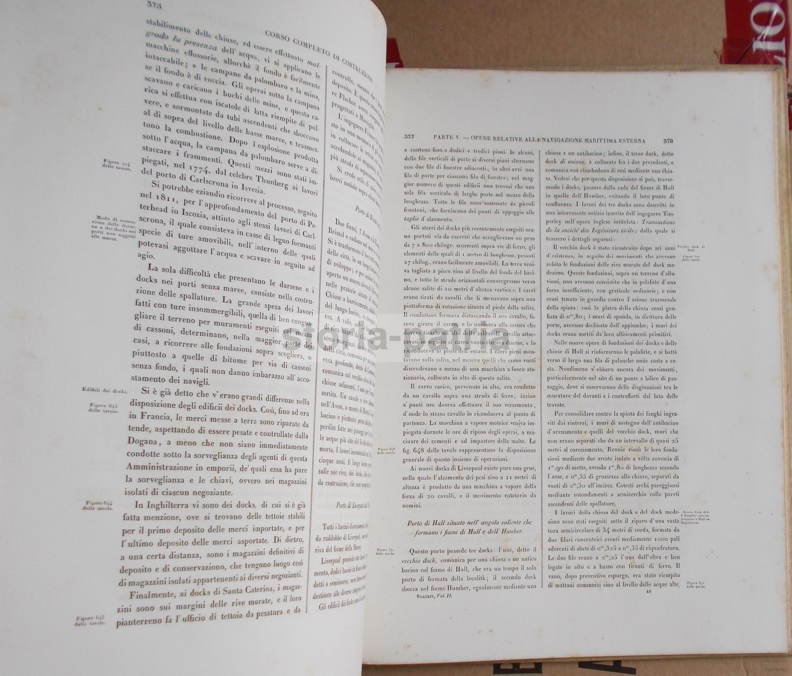 Ingegneria, Costruzioni, Reibell, Sganzin, Navigazione, Porti, Acque, Fiumi, Darsene, 800 immagine 10