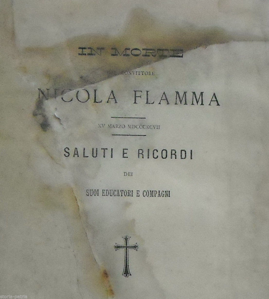 Irpinia, Frigento, Flamma, Antico Necrologio, Convitto Parzanese, Maffia, Sarni, Ciani immagine 1