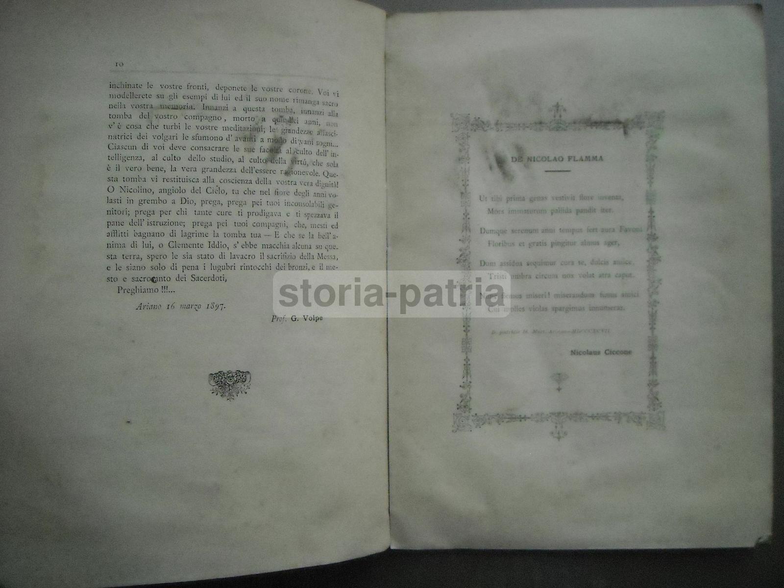 Irpinia, Frigento, Flamma, Antico Necrologio, Convitto Parzanese, Maffia, Sarni, Ciani immagine 4