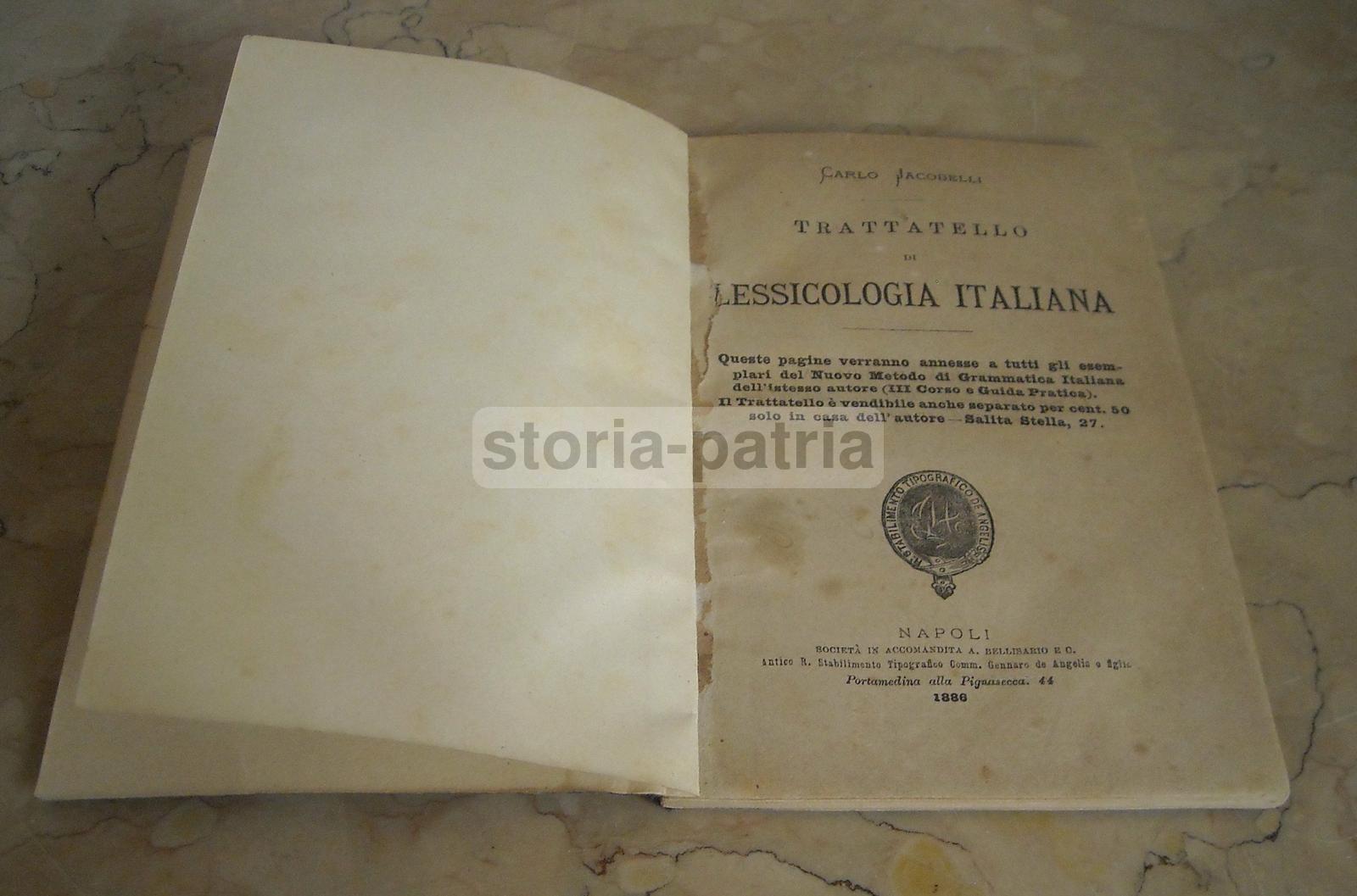 Letteratura, Grammatica, Linguistica, Lessicologia, Pedagogia, Napoli, Jacobelli, 1886 immagine 1