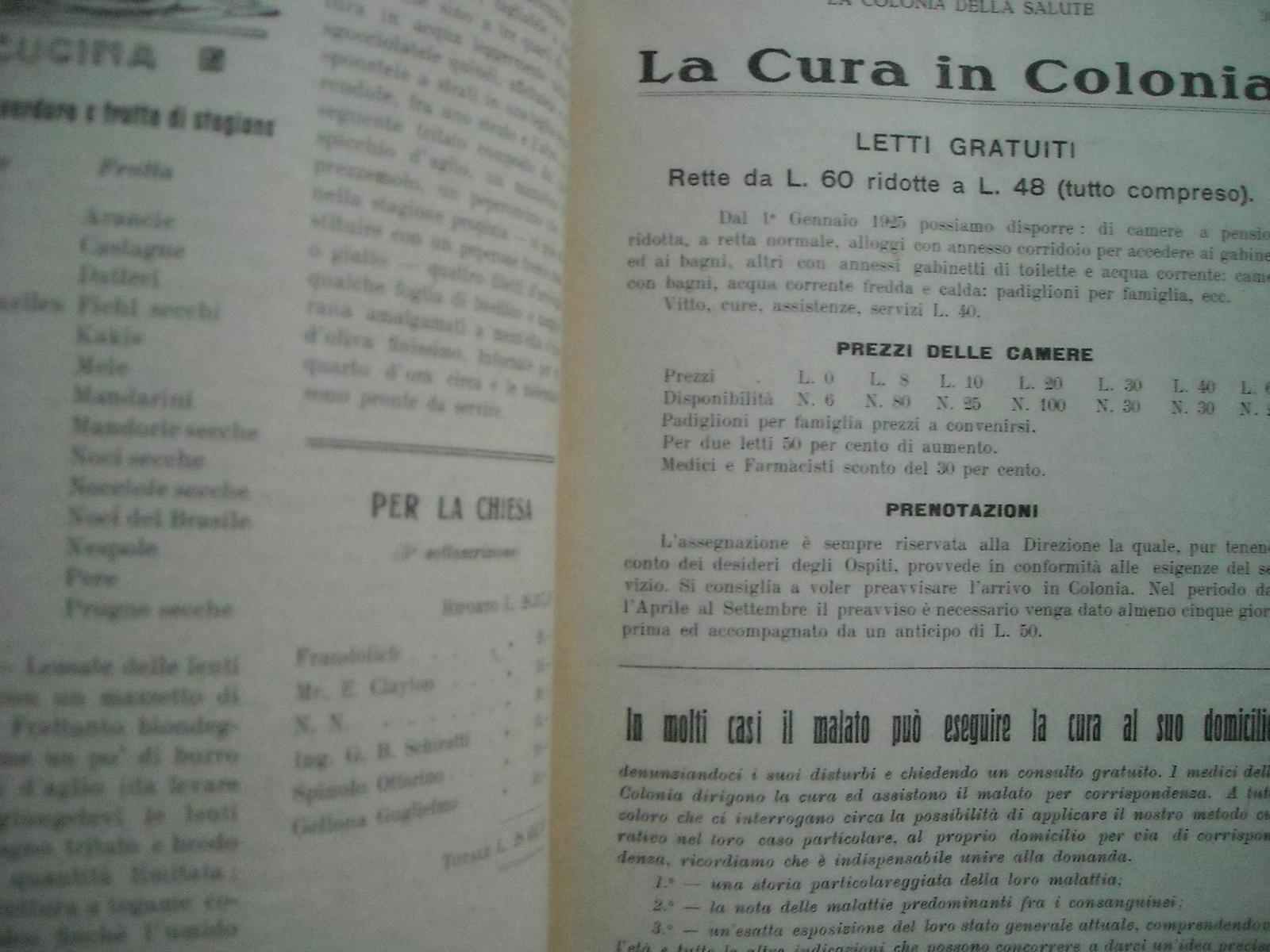 Liguria, Genova, Uscio, Medicina, Igiene, Salute, Colonia Arnaldi, Cucina, Terapie, 1925 immagine 3