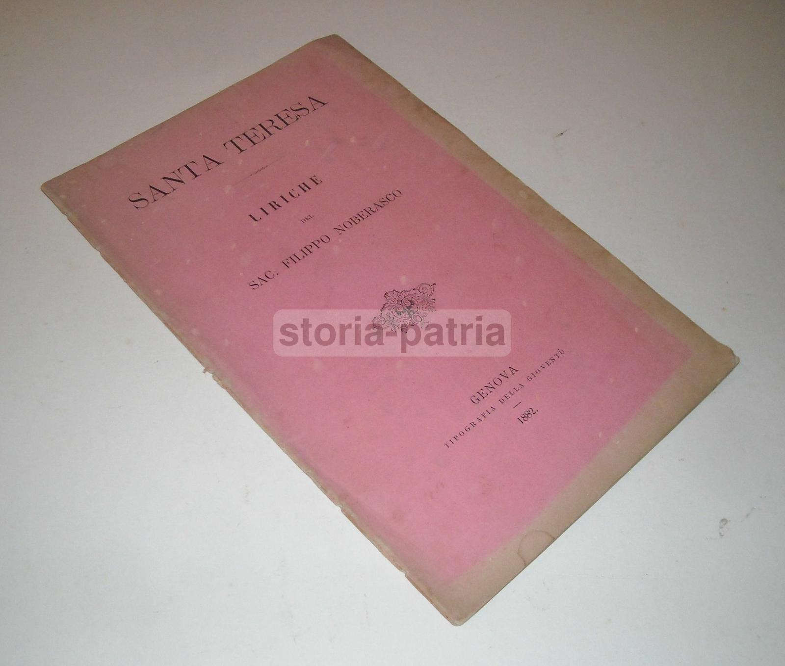 Liguria, Savona, Noberasco, S Teresa, Teresiani, Gioanni Nepomuceno, Estasi, Sonetti immagine 2