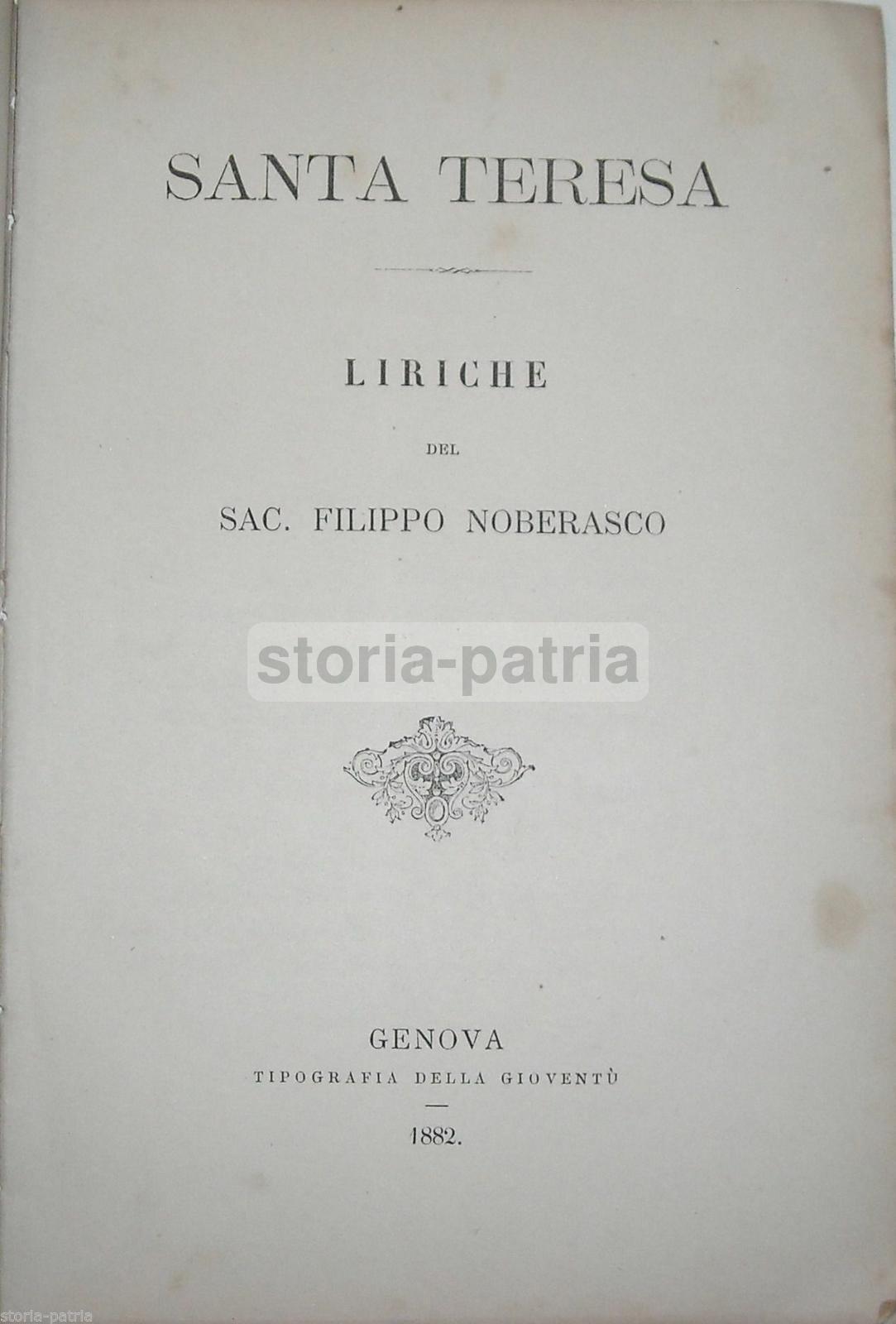Liguria, Savona, Noberasco, S Teresa, Teresiani, Gioanni Nepomuceno, Estasi, Sonetti immagine 3