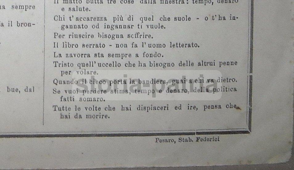 Marche, Pesaro, Ruggeri, Pubblicitaria Farmaceutica, Cartello Per Latrine, Proverbi immagine 3