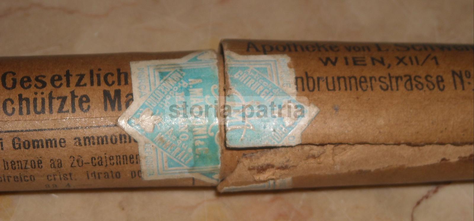 Medicina, Farmacia, Antica Pubblicitaria Farmaceutica, Garza, Pflaster, Schwenk, Wien immagine 3