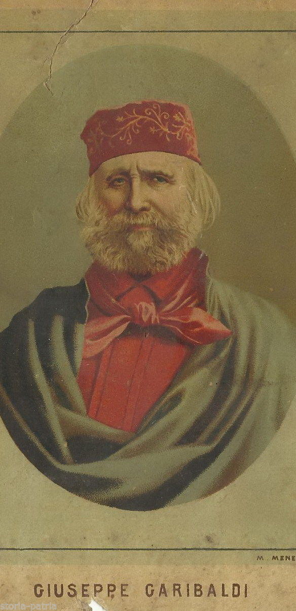 Militaria, Risorgimento, Garibaldi, Antica Cromolitografia, Meneghini, Da Collezione immagine 1