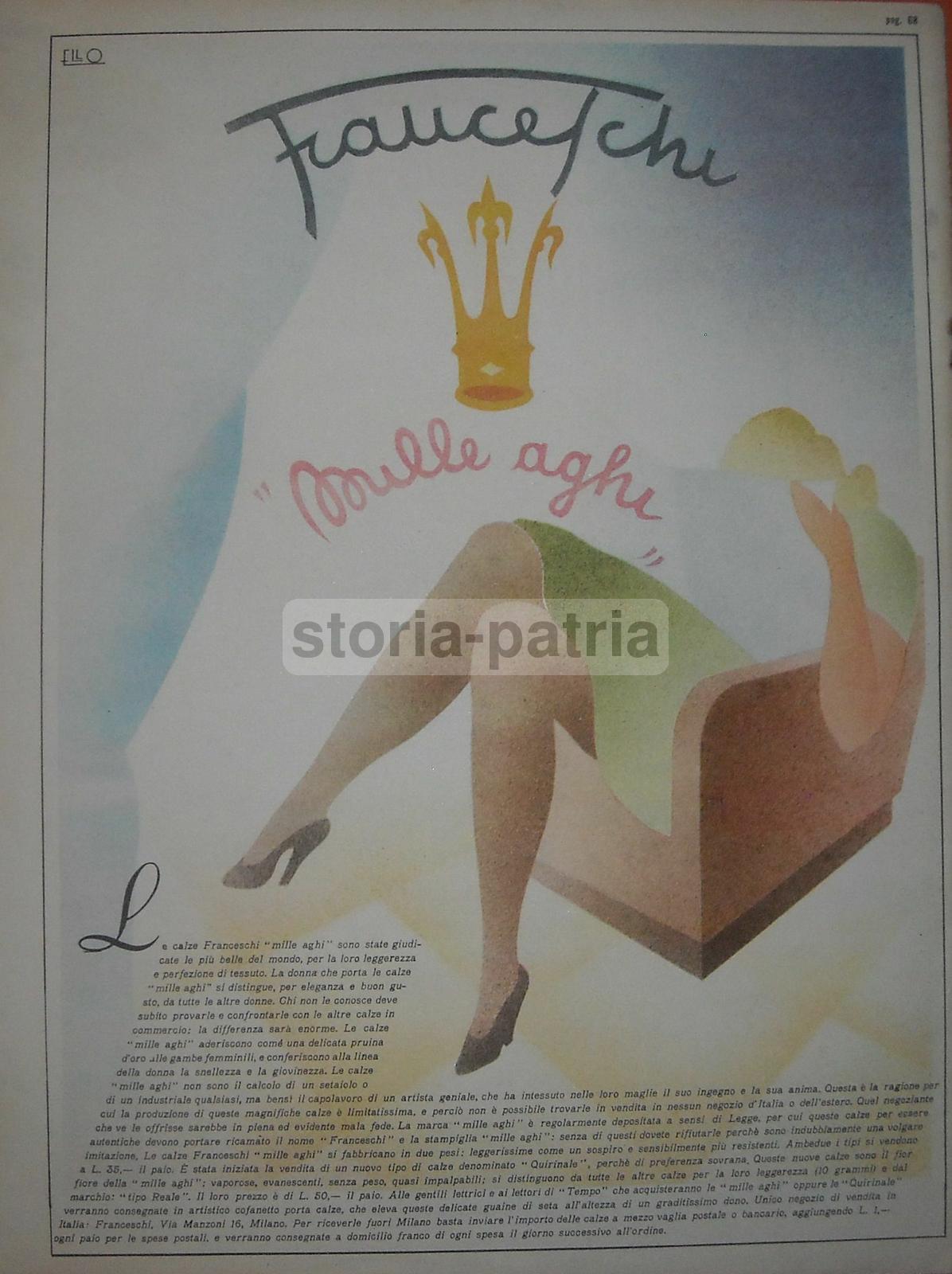 Moda, Abbigliamento, Tessuti, Calze Franceschi, Elettrodomestici Scaem, Pubblicitaria immagine 1