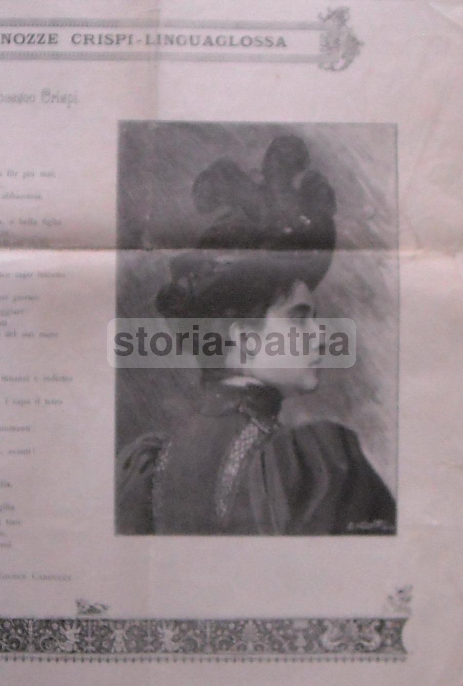 Napoli, Araldica, Politica, Nobilta, Nozze Crispi Linguaglossa, Carducci, Musica, 1895 immagine 9