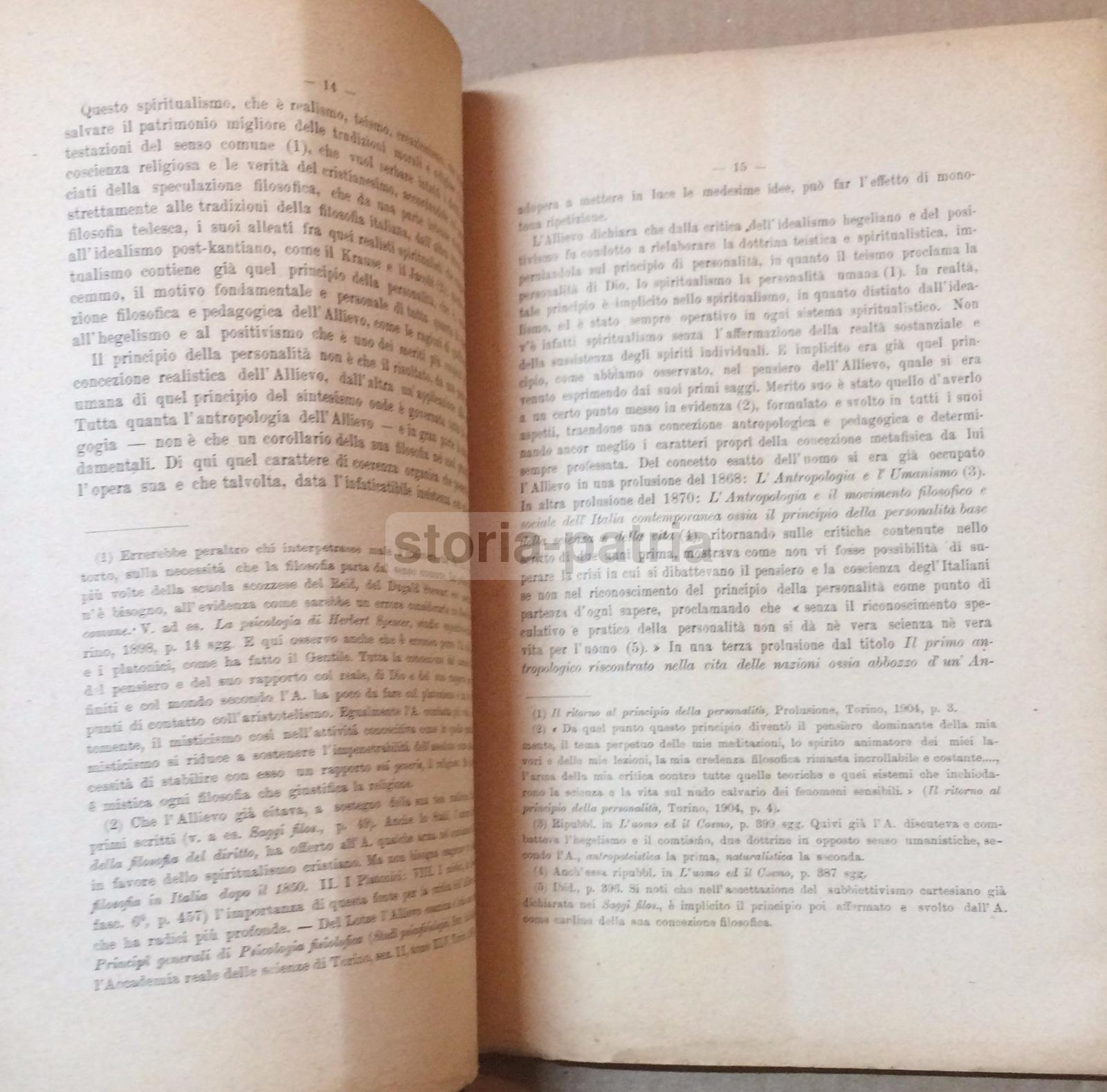 Pedagogia, Filosofia, Idealismo, Giuseppe Allievo, Calo, Antica Edizione, Prato 1910 immagine 3