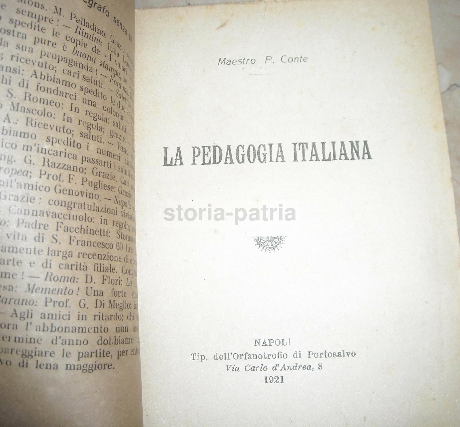 Pedagogia, Scuola, Conte, Napoli, Riforma E Controriforma, Antichi Educatori, Rarita immagine 2