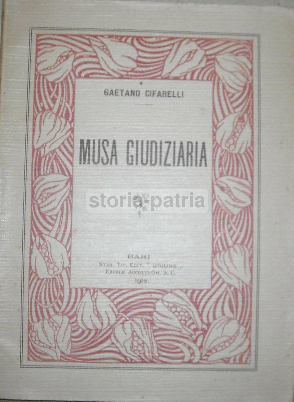 Puglia, Bari, Giuridica, Poesia, Interessante Antica Edizione, Cifarelli, Cerri, 1912 immagine 1