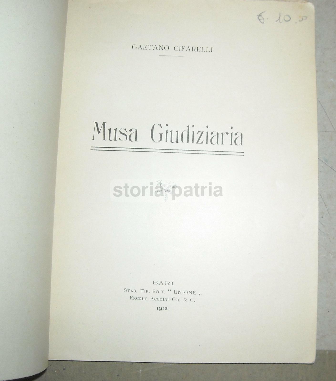 Puglia, Bari, Giuridica, Poesia, Interessante Antica Edizione, Cifarelli, Cerri, 1912 immagine 6