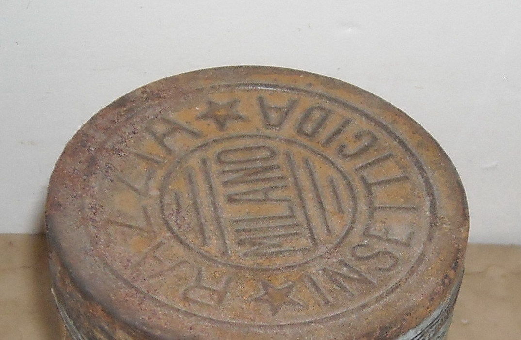 Raro Antico Barattolo In Latta, Insetticida Razzia, Neumann, Fiume, Milano, Araldica immagine 5