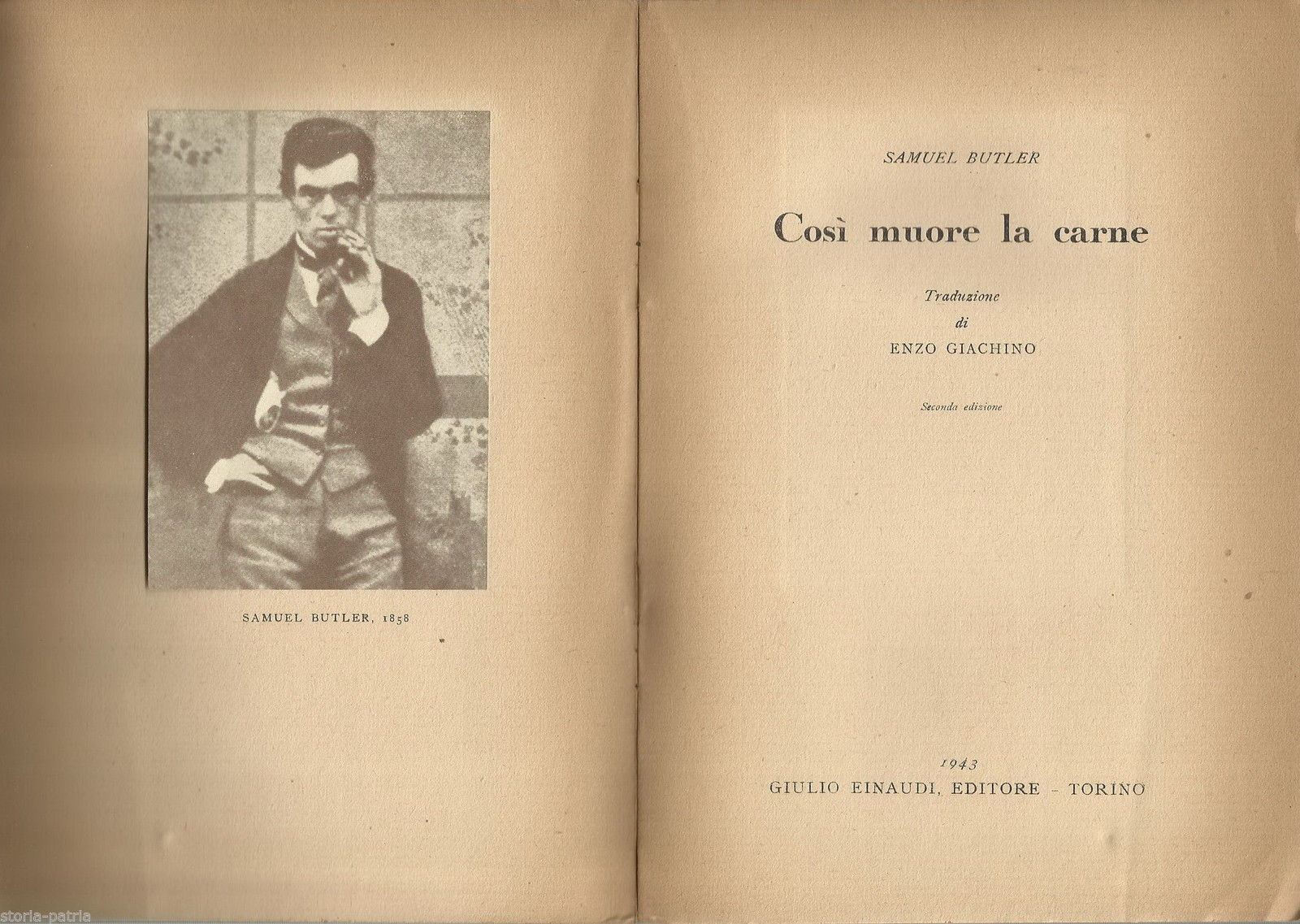 Samuel Butler, Cosi Muore La Carne, Antica Edizione Einaudi, Con Ritratto, Giachino immagine 1