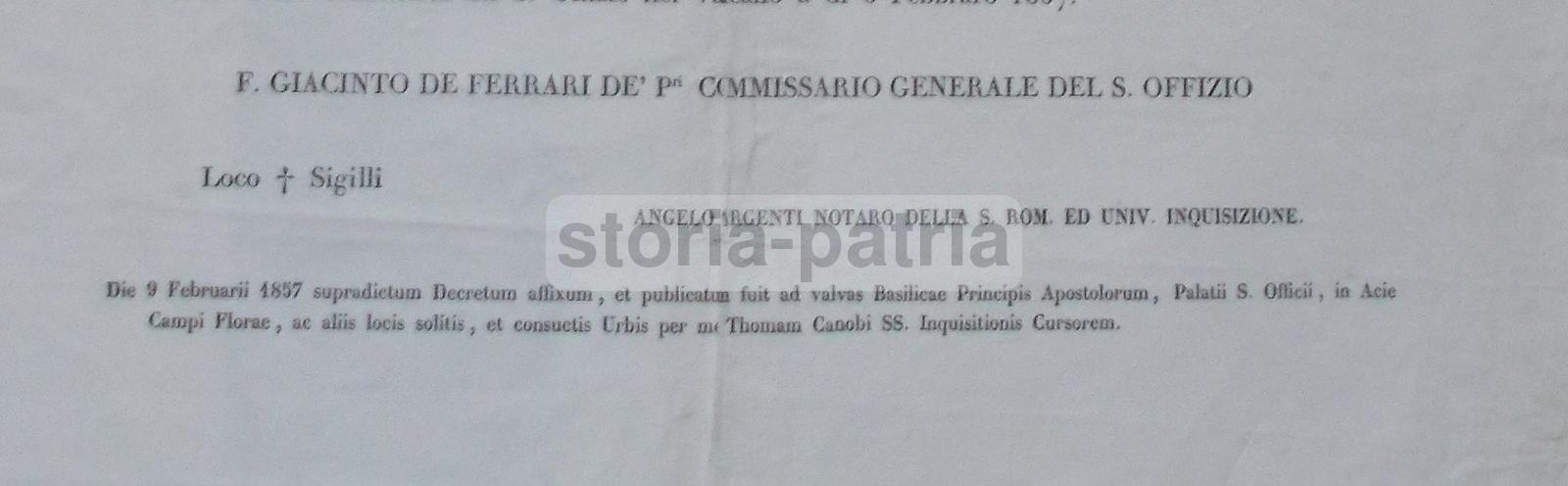 Santa Inquisizione, Decreto Di Condanna, Presunta Santita, Sora, Sezze, Casalviere immagine 3