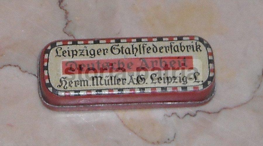 Scrittura, Calligrafia, Penne, Pennini, Raro Astuccio Pubblicitario, Muller, Leipzig immagine 3