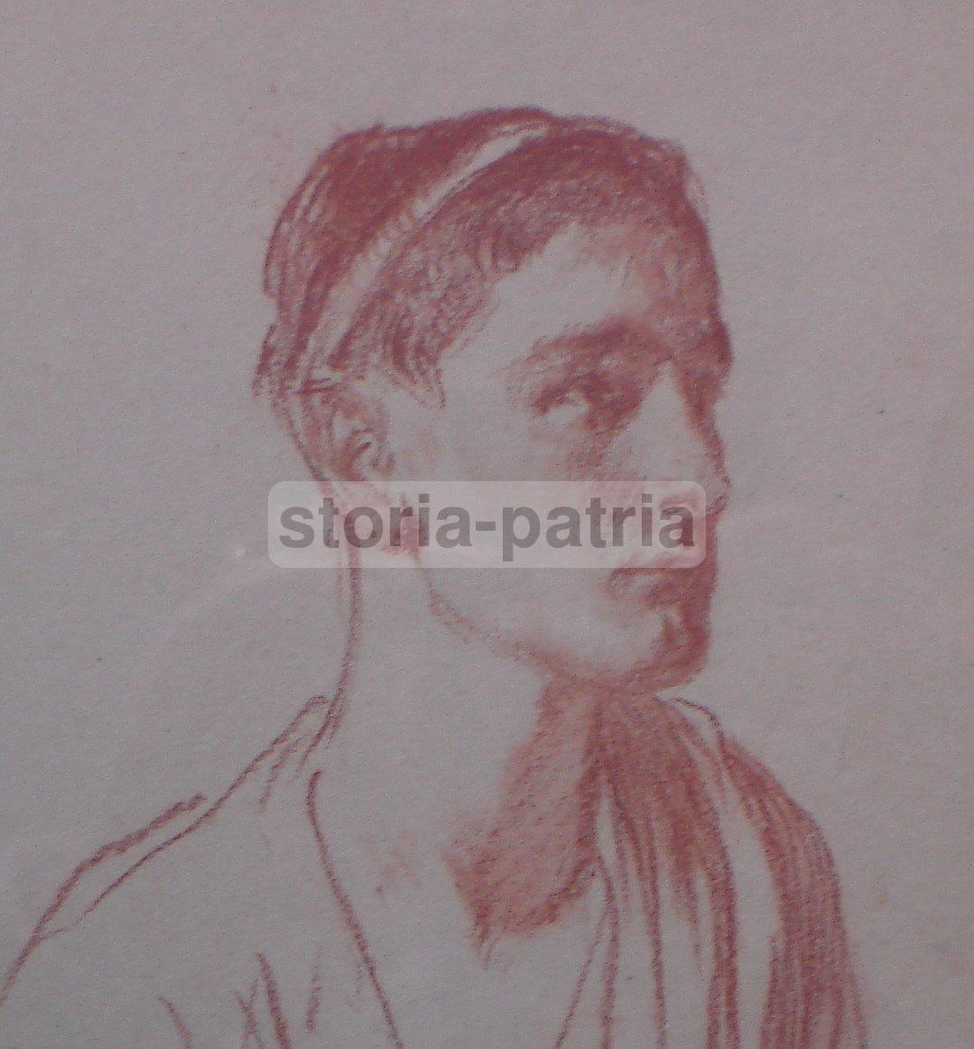 Sicilia, Castrogiovanni, Napoli, Arte 800, Paolo Vetri, Antico Raro Disegno Originale immagine 1
