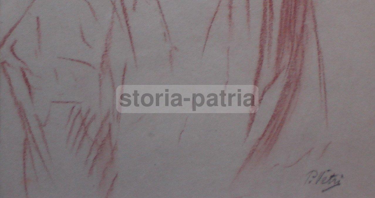 Sicilia, Castrogiovanni, Napoli, Arte 800, Paolo Vetri, Antico Raro Disegno Originale immagine 2