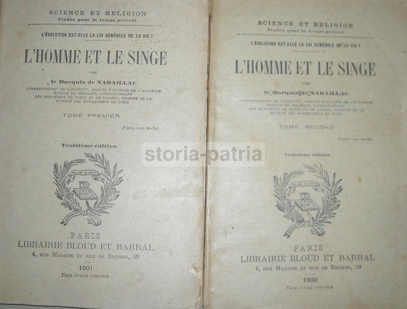 Storia Naturale, Zoologia, Antropologia, Uomo, Scimmia, Evoluzione, Nadaillac, Geologia immagine 1