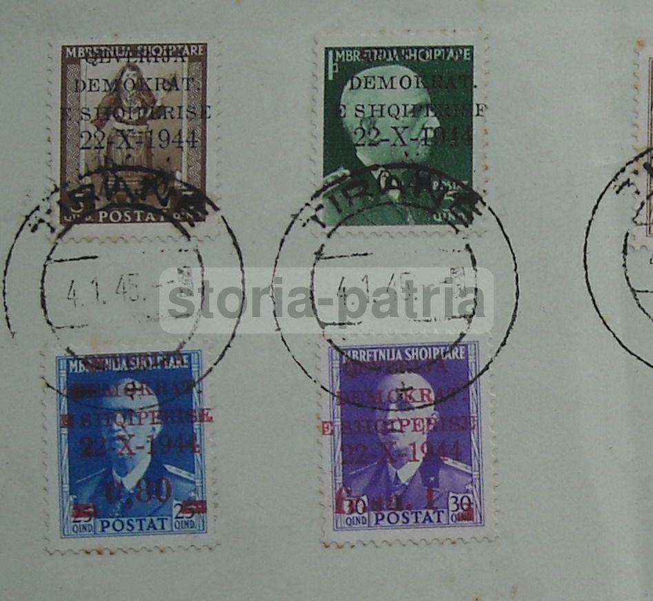 Storia Postale, Filatelia, Albania, Tirana, Casa Savoia, Monarchia, Colonie immagine 2