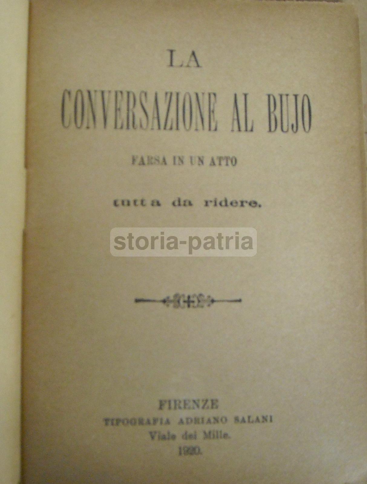 Teatro Popolare, Musica, Bologna, Conversazione Al Buio, Arte, Pittura, Salani, 1920 immagine 2