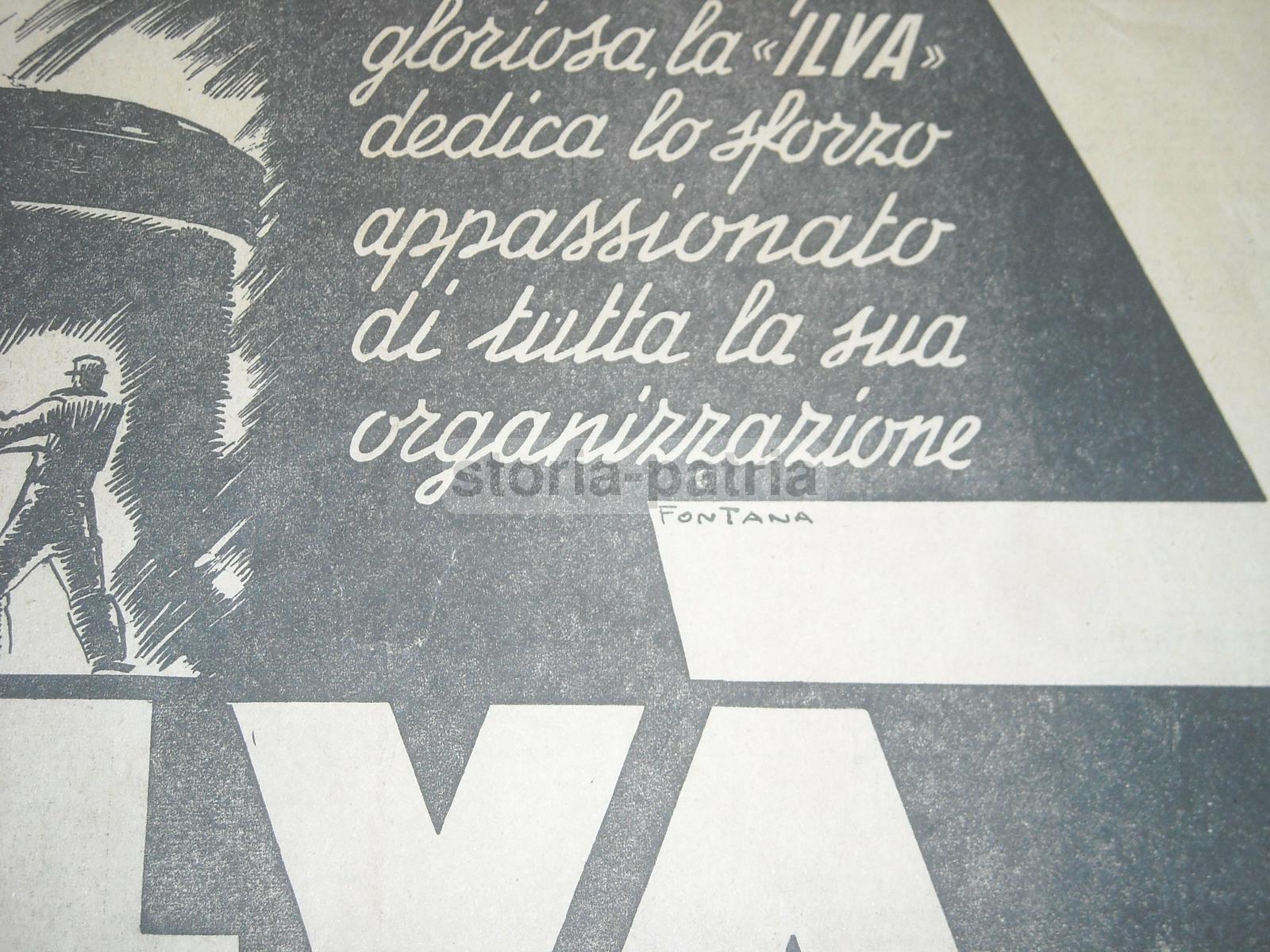 Tecnica, Siderurgia, Alti Forni, Acciaierie, Ilva, Pubblicitaria, Fontana, Futurismo immagine 2