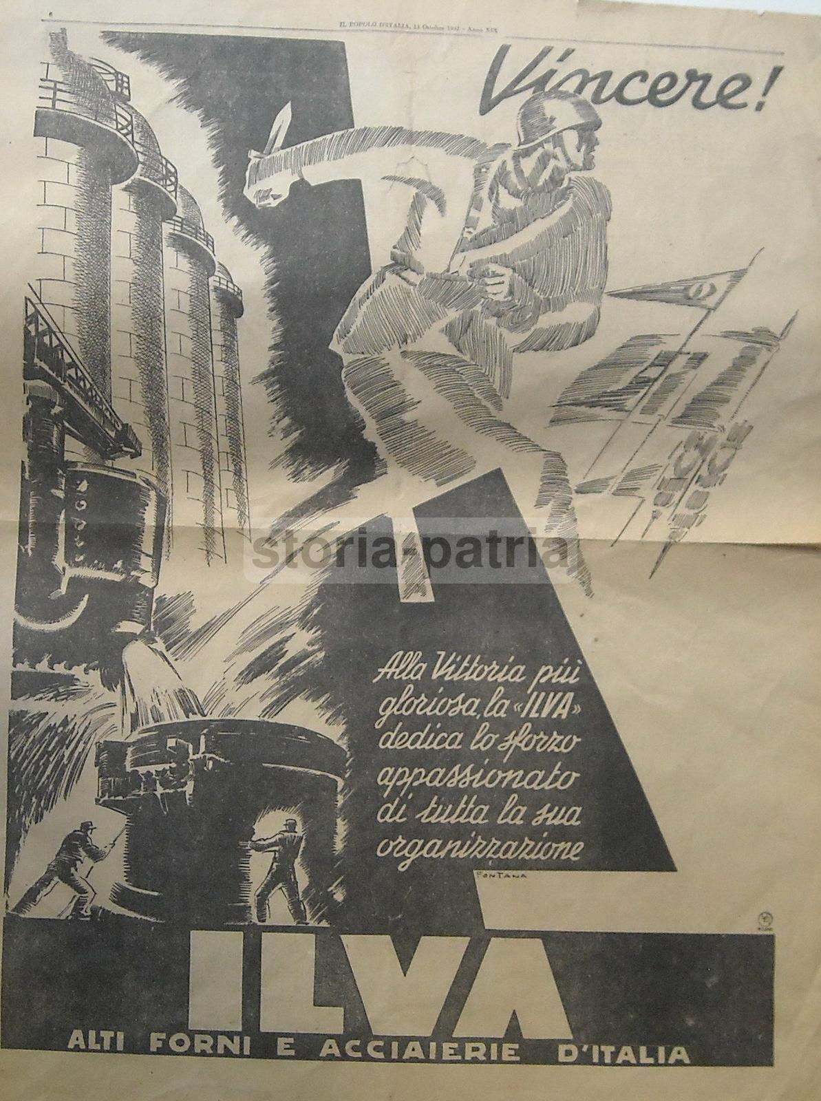 Tecnica, Siderurgia, Alti Forni, Acciaierie, Ilva, Pubblicitaria, Fontana, Futurismo immagine 4